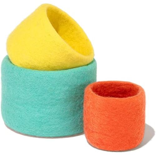 Lovevery, Nesting Felt Baskets (3), Perfect for Your Toddler Starting at 13 Months+