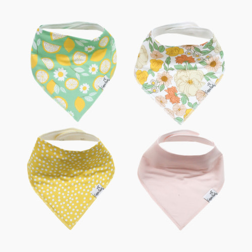 Copper Pearl Bandana Bib Set (4 Pack) - Lemon