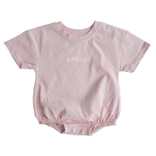 Personalized Short Sleeve Bubble Romper | Sweet & Sassy