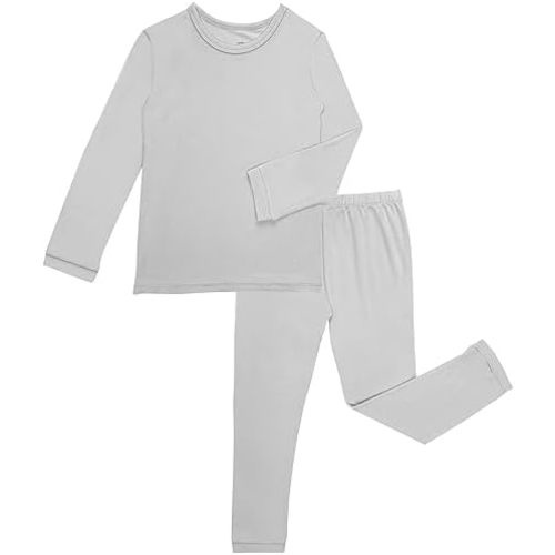 GUISBY Rayon made from Bamboo Pajamas Sets, Kids Toddler Boys Girls Daily Snug Fit Sleepwear Set