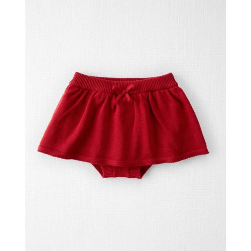 Carter's Little Planet Baby Organic Cotton Sweater Knit Skirt - 9M - Style,Deep Red