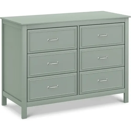Davinci Charlie 6-Drawer Double Dresser in Light Sage, GREENGUARD Gold Certified
