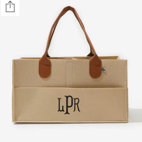 Monogrammed Diaper Caddy