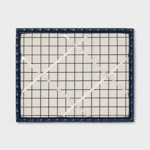 Navy Framed Fabric Kids' Photo Memo Board - Pillowfort™
