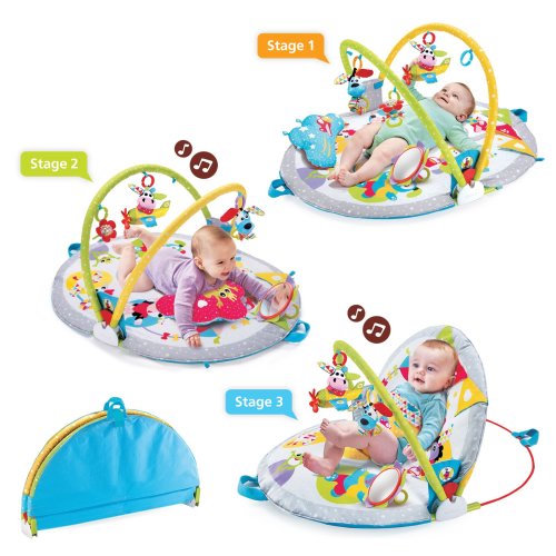 Yookidoo Gymotion Lay to Sit-Up Play Mat Infant Activity Toy for Baby 0 - 12 Month