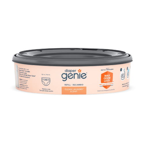 Diaper Genie Diaper Blue Pail Refills, Clean Laundry Scent, 1 Pk, 240 Ct