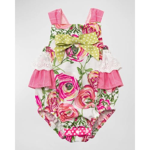 Girl's Blooming Aisle Sunsuit, Size Newborn-24M