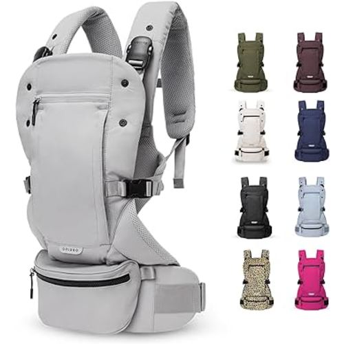 Colugo Baby Carrier - Baby Carrier Newborn to Toddler, Toddler Carrier, Adjustable, Lightweight, Breathable Carrier for Newborn to 33 Pounds (Cool Grey)