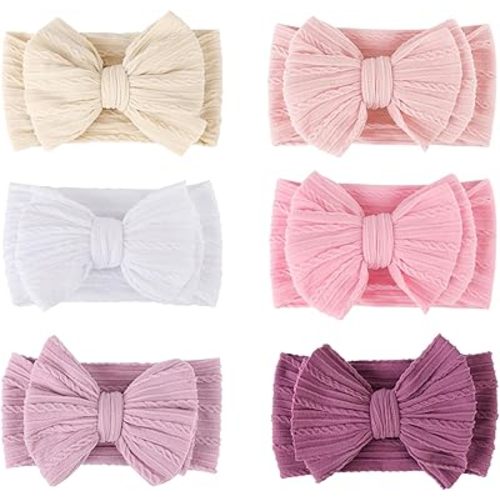 Baby Bows Headbands Nylon Baby Girl Headbands Soft Handmade Hairbands Toddler Hair Accessories for Girls Baby Newborn Infant Kids