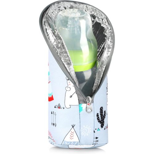 Accmor Baby Bottle Cooler Tote Bags, Insulated Breastmilk Cooler Bag, Nursing Bottle Cooler Warmer Bag for Nursing Mom Daycare Travel