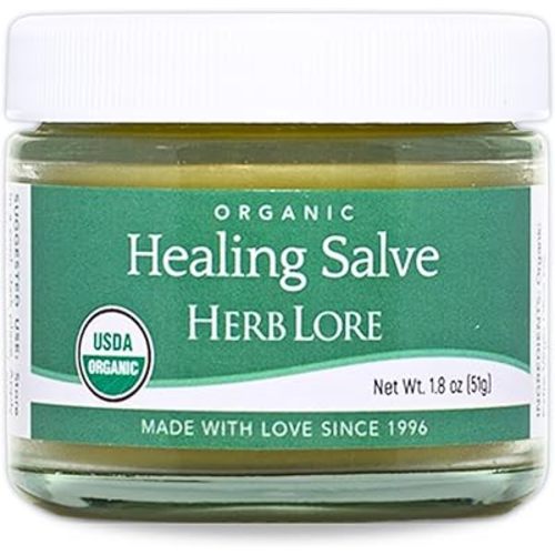 Herb Lore Healing Salve Ointment - Organic Baby Diaper Rash Cream – Natural Soothing Balm with Calendula for Cradle Cap, Drool Rash, Dry & Irritated Skin, Face & Body (1.8 oz)