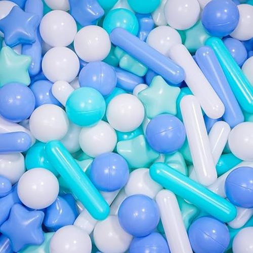 MoonxHome Ball Pit Balls for Toddlers, BPA Free Crush Proof Plastic Toy Balls for Ball Pit, Children's Pool Water Toys, Macaron Ocean Balls for Play Tent 2.15 Inch Pack of 100…