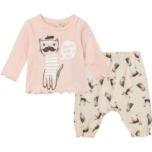 Le Magnifique Chat Shirt & Pants Set, 6-12M