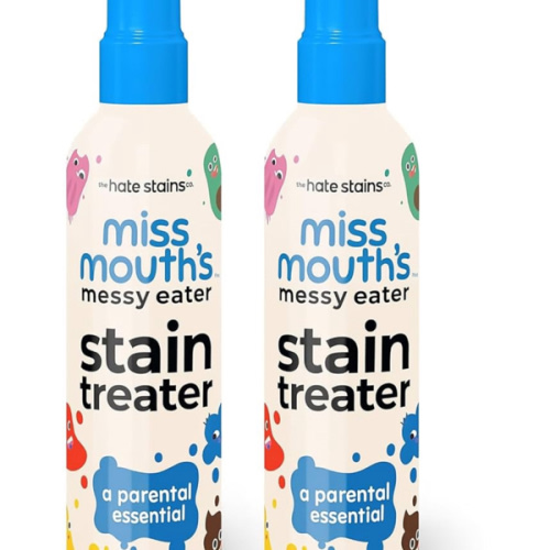 Miss Mouth's Messy Eater Stain Treater Spray - 4oz 2 Pack Stain Remover - Newborn & Baby Essentials - No Dry Cleaning Food, Grease, Coffee Off Laundry, Underwear, Fabric
