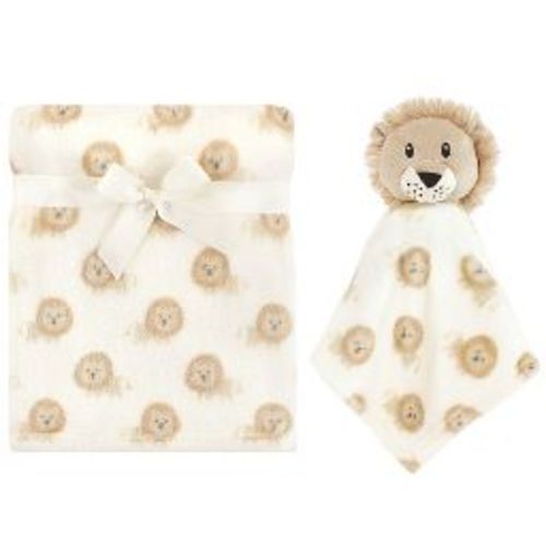 Hudson Baby Infant Boy Plush Blanket with Security Blanket, Lion, One Size