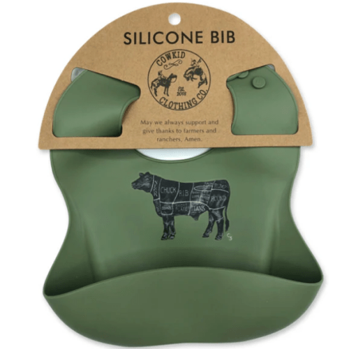 Meadow Green Beef Cuts Bib – Cowkid Clothing Company