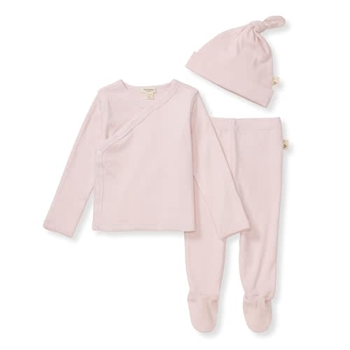 Burt's Bees Baby Unisex Baby Take Me Home Set, 3-Piece Top, Pant, and Hat Bundle, 100% Organic Cotton