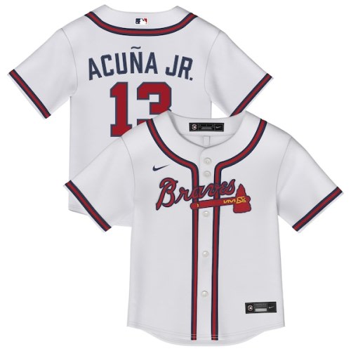 Infant Atlanta Braves Ronald Acuña Jr. Nike White Home Replica Jersey