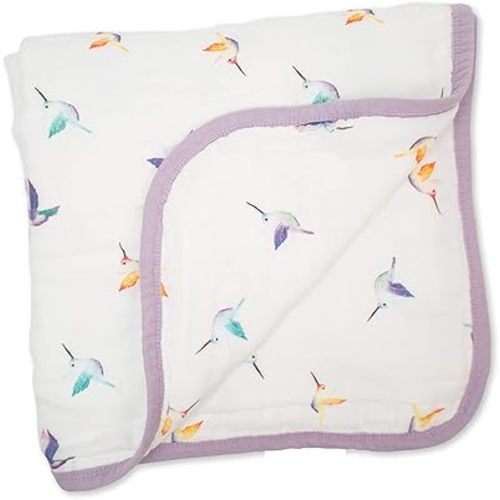 Lulujo Baby Baby Quilt and Toddler Blanket, 47 x 47-Inches, Hummingbird