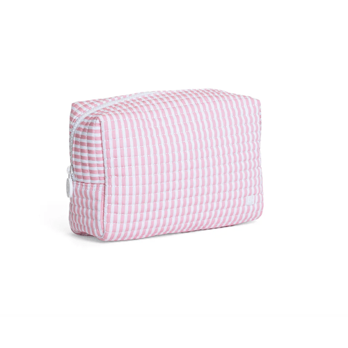 Crick and Lu Embroidery Quilted Everyday Bag - Quilted Pimlico Stripe Dusty Rose