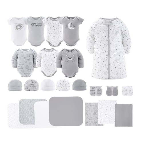 Peanutshell Newborn Bundle: Layette Gift Set for Boys & Girls, Shower Essentials, Celestial Bears