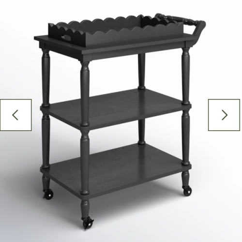 Edan 3 Tier Dining Cart - Black