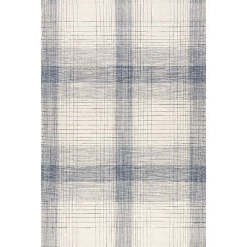 Winifred Vintage Plaid Rug | Blue