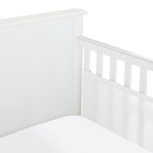 BreathableBaby Breathable Mesh Liner for Full-Size Cribs, Classic 3mm Mesh, White (Size 2FS Covers 2 Sides)