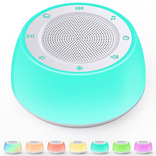 Jack & Rose White Noise Machine Baby, Baby Sound Machine Kids with Night Light, Portable White Noise Machine for Sleeping