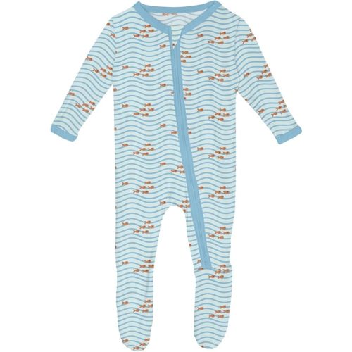 KicKee Baby & Toddler Zipper Footie – Ultra-Soft Viscose from Bamboo Pajamas with Flip Paws & Grips