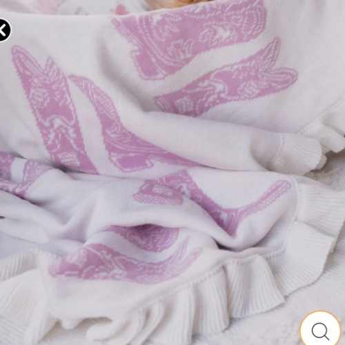 Knit Blanket | Lilac Cowgirl Boots – Little and Fern