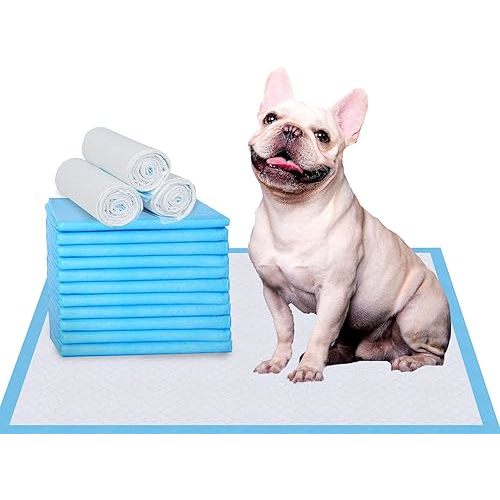 IMMCUTE Puppy Pee Pads 22"x23"-100 Count | Dog Pee Training Pads Super Absorbent & Leak-Proof | Disposable Pet Piddle and Potty Pads for Puppies | Dogs | Doggie| Cats | Rabbits