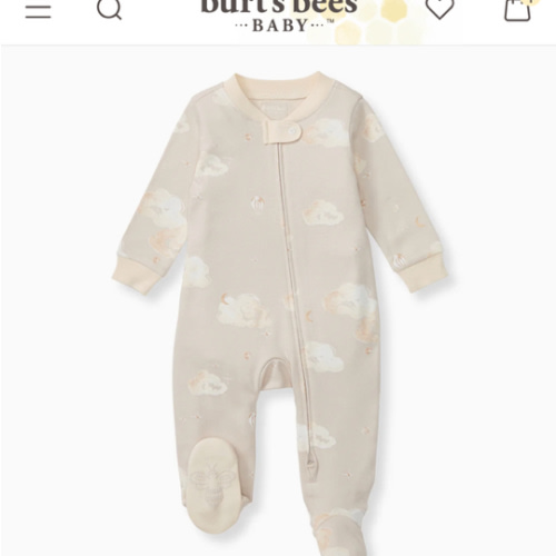Good Night Sky Organic Cotton Sleep & Play - Limestone – Burt's Bees Baby