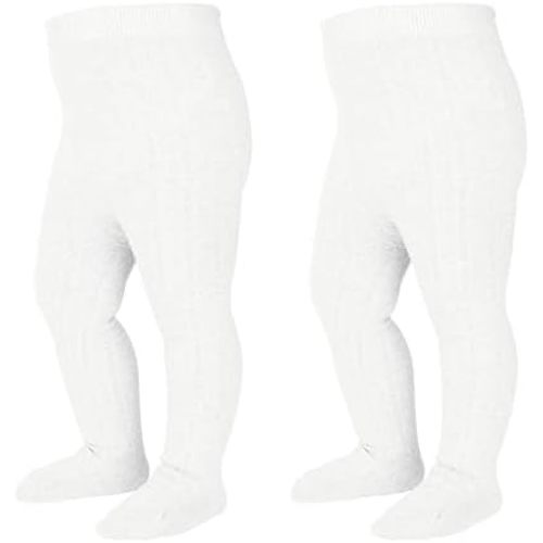 Mini angel Baby Tights Cable Knit Tights Baby Leggings Seamless Cotton Stockings Pantyhose 3/4 Pack for Infants Toddlers 0-5T