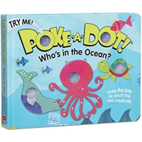 Melissa & Doug Children's Book - Poke-a-Dot: Who’s in the Ocean (Board Book with Buttons to Pop)
