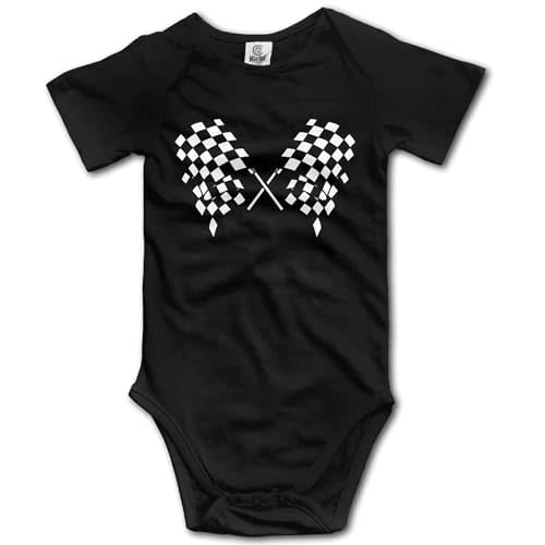 MOCSONE Checkered Flags Race Car Flag Newborn Girl Boy Romper Jumpsuit Bodysuit Baby Outfits Infant Clothes