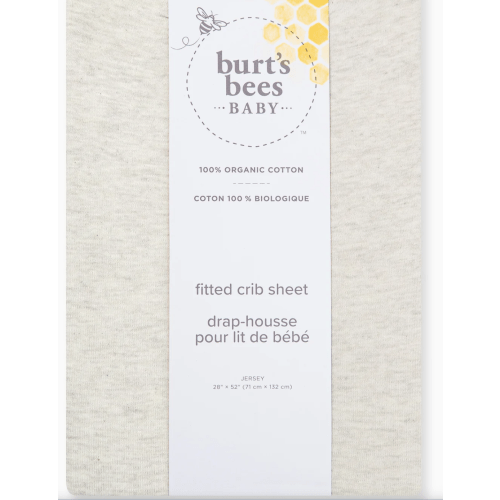 Solid Organic Cotton BEESNUG® Fitted Crib Sheet - Oatmeal