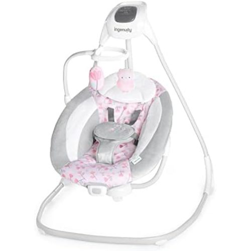 Ingenuity SimpleComfort Portable ​ Baby Swing, Newborn to 9 Months, Pink​