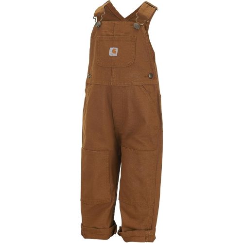 Carhartt Baby-boys Infant Washed Duck Bib Overall, Brown, 6 Mo.