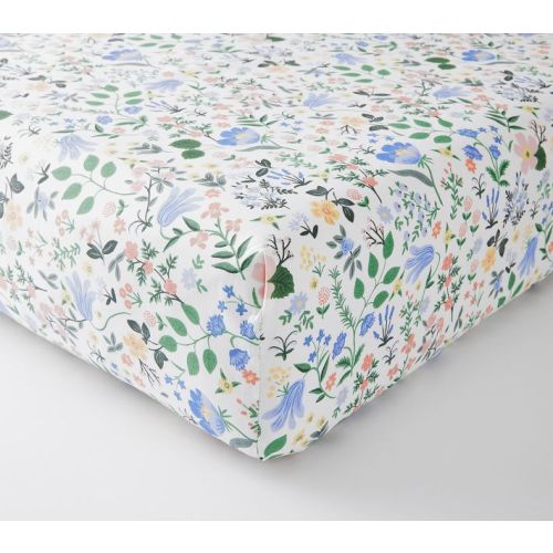 Rifle Paper Co. Floral Crib Fitted Sheets, Set of 2
