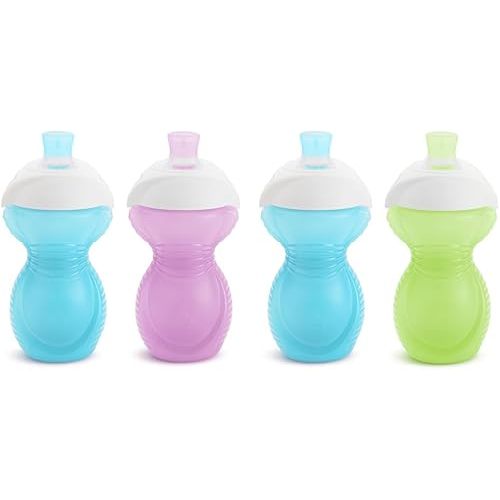 Munchkin Click Lock Bite Proof Sippy Cup 9 Ounce 2 Pack Blue/Purple and 2 Count Blue/Green