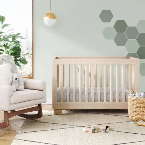 Babyletto Modo 3-in-1 Convertible Crib with Toddler Rail - Natural