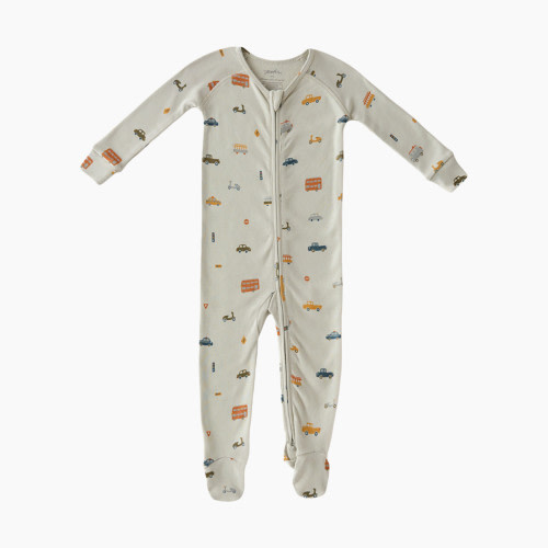 Pehr Ribbed Baby Sleeper - Rush Hour Mist, 0-3 M