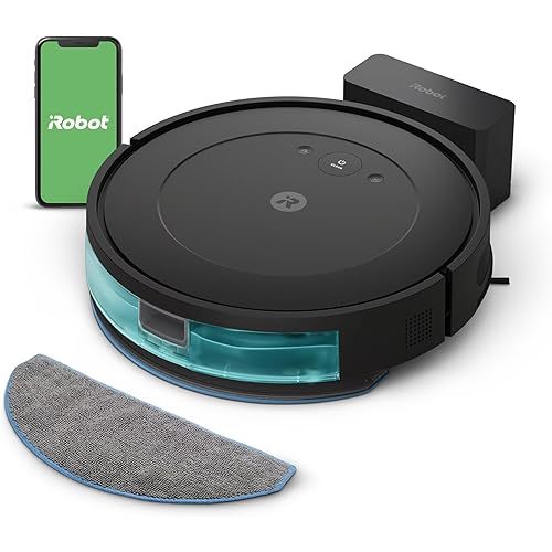 iRobot Roomba Robot Vacuum and Mop Combo (Y0140) - Vacuums and mops, Easy to use, Power-Lifting Suction, Multi-Surface Cleaning, Smart Navigation Cleans in Neat Rows, Self-Charging, Works with Alexa