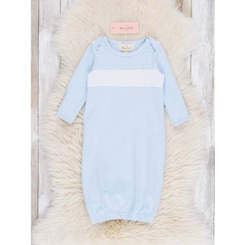 Classic Baby Blue Striped Gown