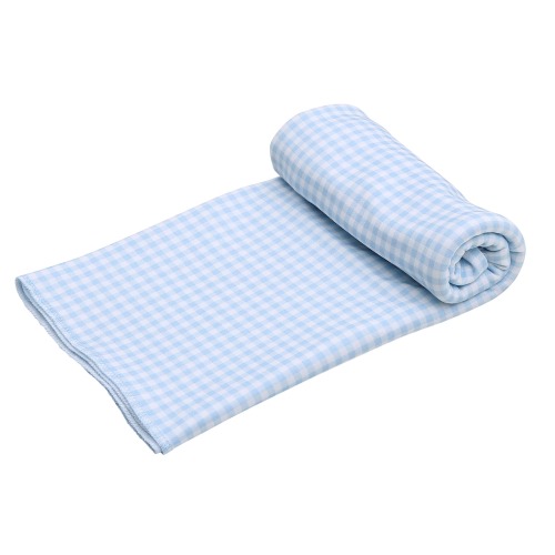 Mini Checks Swaddle Blanket - Blue – Sweet Mags