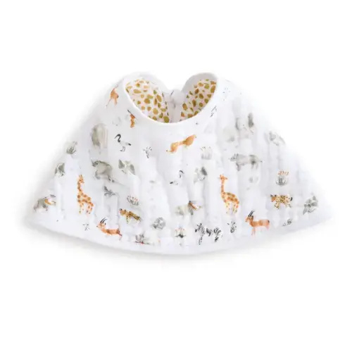 aden + anais giraffe safari essentials cotton muslin burpy bib