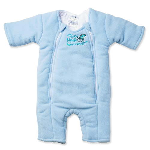 Baby Merlin's Magic Sleepsuit - Microfleece Baby Transition Swaddle - Baby Sleep Suit - Blue - 6-9 Months