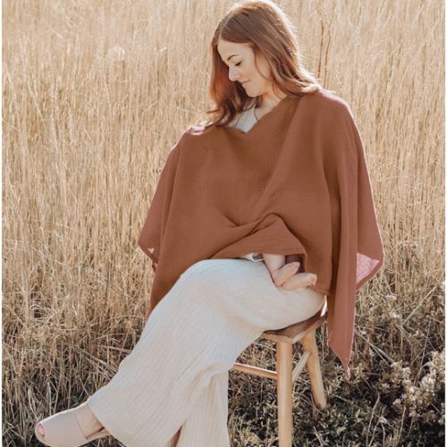 Muslin Nursing Cover for Breastfeeding - Chesnut