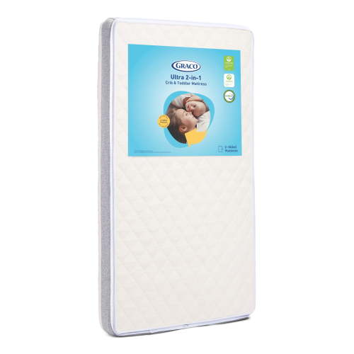 Graco Ultra Premium Standard Size 2-in-1 Crib and Toddler Foam Mattress Bed